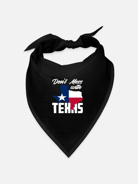 Texas Spruch Texaner - Bandana Dreieckstuch - Schwarz