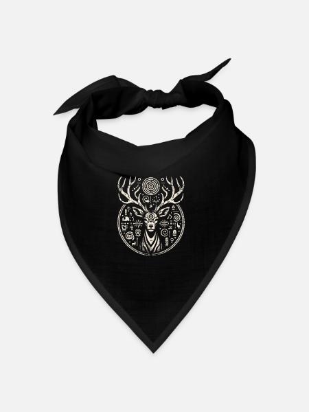 Petroglyph Rock Art Ancient Rock Drawing Indian - Bandana Dreieckstuch - Schwarz