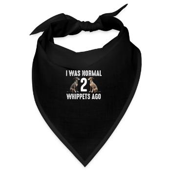 whippet dog - Bandana Dreieckstuch - Schwarz - Vorne