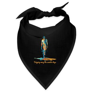 Heiße Tage Schmelzen Dahin - Bandana Dreieckstuch - Schwarz - Vorne