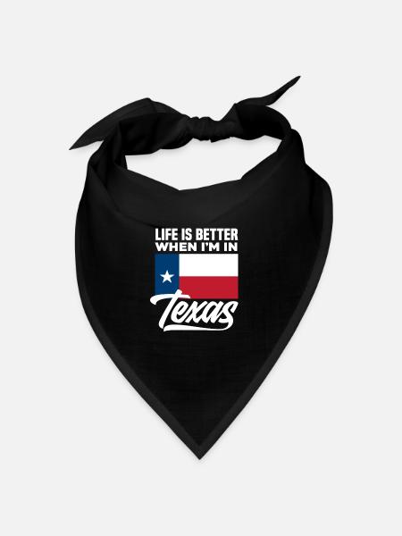 Texas Leben - Bandana Dreieckstuch - Schwarz