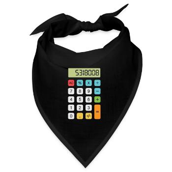 Brüste Rechner - Bandana Dreieckstuch - Schwarz - Vorne