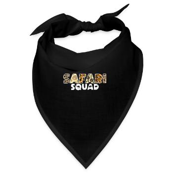 Afrikanische Safari Zoo Safari Tiermuster Druck - Bandana Dreieckstuch - Schwarz - Vorne