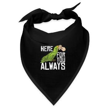 Parrot Here For You Always Bird Owner Parrot Lover - Bandana Dreieckstuch - Schwarz - Vorne