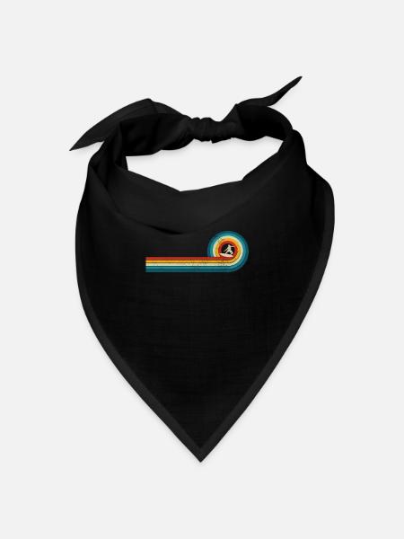 Surfen Vintage Surfer Geschenk - Bandana Dreieckstuch - Schwarz