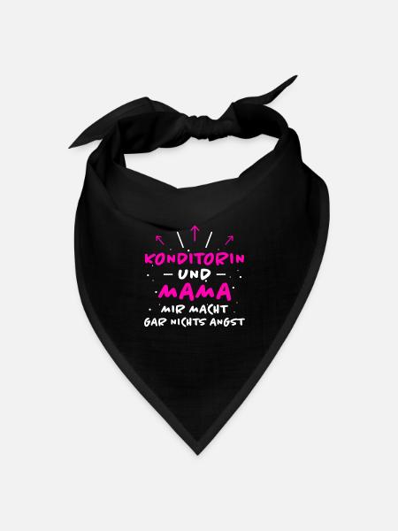 Konditorin Spruch Backen Witz Konditorin Geschenk - Bandana Dreieckstuch - Schwarz