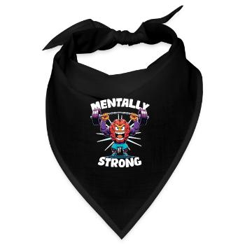 Mental stark - Wohlbefinden - Bandana Dreieckstuch - Schwarz - Vorne
