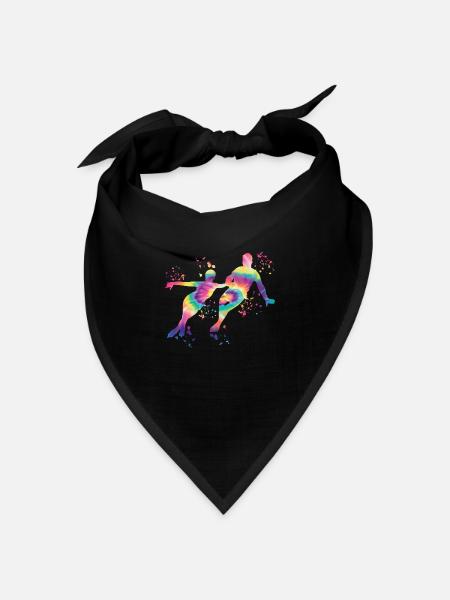 Eiskunstläufer Schlittschuhlaufen Eiskunstlauf - Bandana Dreieckstuch - Schwarz