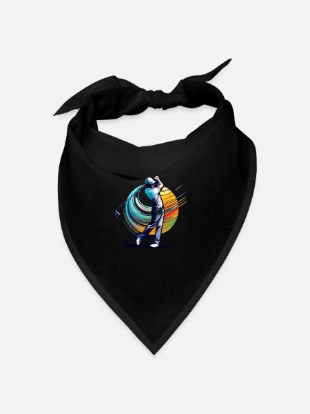 Golfer Golfspieler Golfer Golfer - Bandana Dreieckstuch - Schwarz