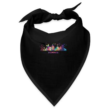Memphean Skyline Memphis - Bandana Dreieckstuch - Schwarz - Vorne