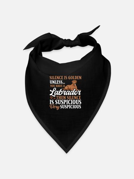 Fuchsroter Labrador Retriever Fox Red Labrador - Bandana Dreieckstuch - Schwarz