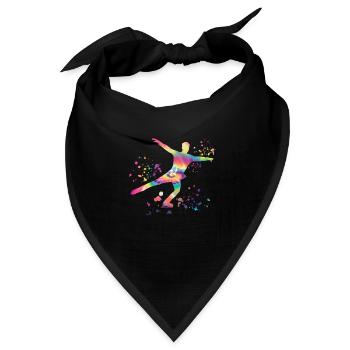 Eiskunstläufer Schlittschuhlaufen Eiskunstlauf - Bandana Dreieckstuch - Schwarz - Vorne