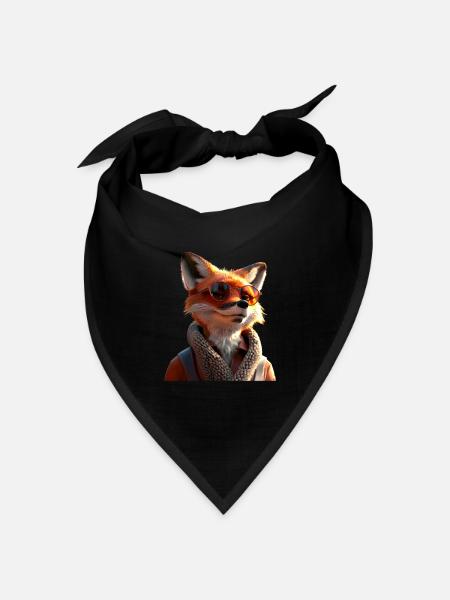 Fuchs Ich Liebe Füchse Rotfuchs Wilder Süßer Fuchs - Bandana Dreieckstuch - Schwarz