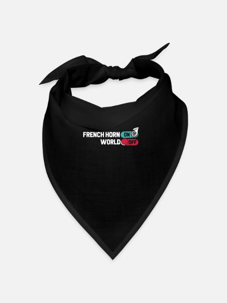 Hornist French Horn French Horn On World Off - Bandana Dreieckstuch - Schwarz
