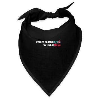 Rollschuhe Rollschuhlaufen - Bandana Dreieckstuch - Schwarz - Vorne
