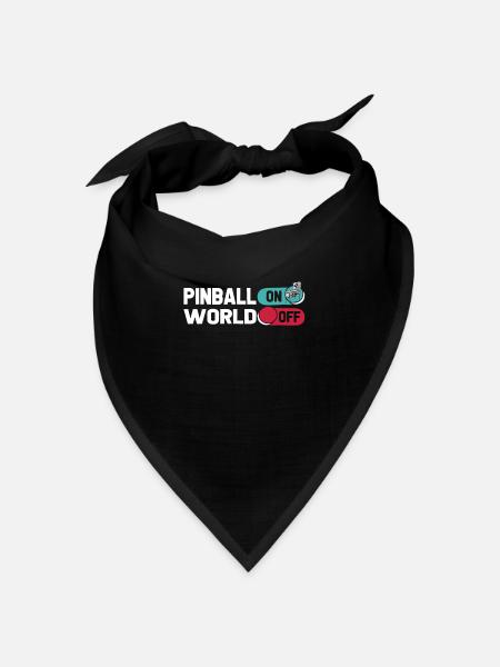 Pinball Pinball On World Off - Bandana Dreieckstuch - Schwarz