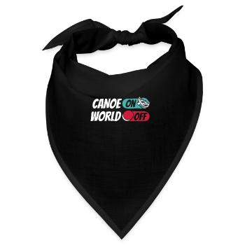 Kanu Kanute Canoe On World Off - Bandana Dreieckstuch - Schwarz - Vorne