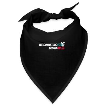 Gewichtheben Gewichtheber - Bandana Dreieckstuch - Schwarz - Vorne
