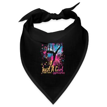Cooler Radschlagen-turner - Bandana Dreieckstuch - Schwarz - Vorne