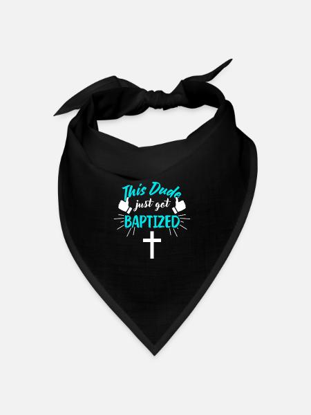 Dieser Typ Ist Frisch Getauft Christliche Taufe - Bandana Dreieckstuch - Schwarz