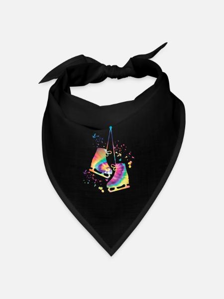 Eiskunstläufer Schlittschuhlaufen Eiskunstlauf - Bandana Dreieckstuch - Schwarz