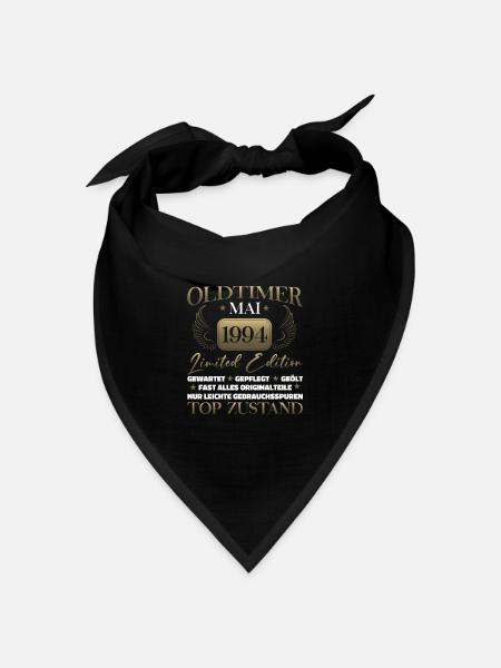Oldtimer Mai 1994 Jahrgang 1994 Geburtstag 1994 - Bandana Dreieckstuch - Schwarz