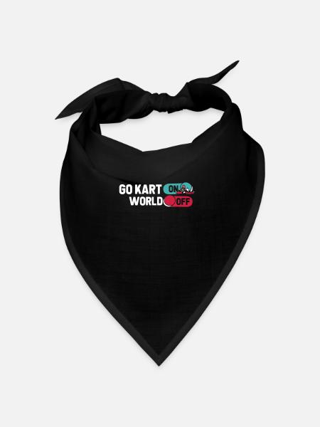 Go Kart Kartfahren Kartfahrer - Bandana Dreieckstuch - Schwarz