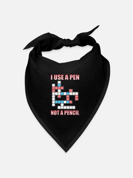 Kreuzworträtsel-Liebhaber Brettspielliebhaber - Bandana Dreieckstuch - Schwarz