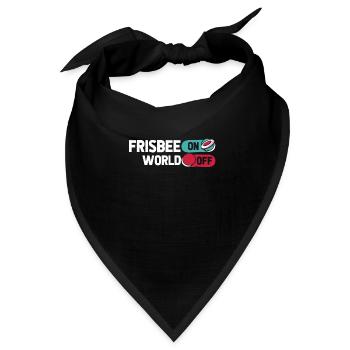Frisbee Frisbee On World Off - Bandana Dreieckstuch - Schwarz - Vorne