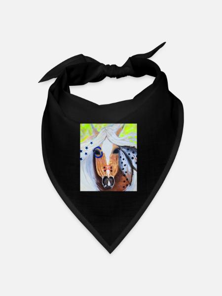 Free Spirit - Wildpferd - Bandana Dreieckstuch - Schwarz