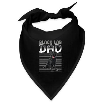 Schwarzer Labrador BLACK LAB DAD Labrador Besitzer - Bandana Dreieckstuch - Schwarz - Vorne