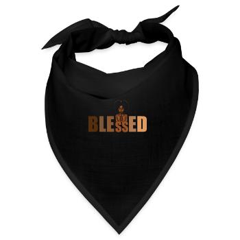 Afroamerikaner Christus Jesus Schwarze Frauen - Bandana Dreieckstuch - Schwarz - Vorne