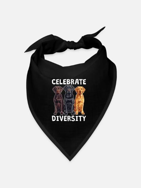 Labrador CELEBRATE DIVERSITY Labrador Besitzer - Bandana Dreieckstuch - Schwarz