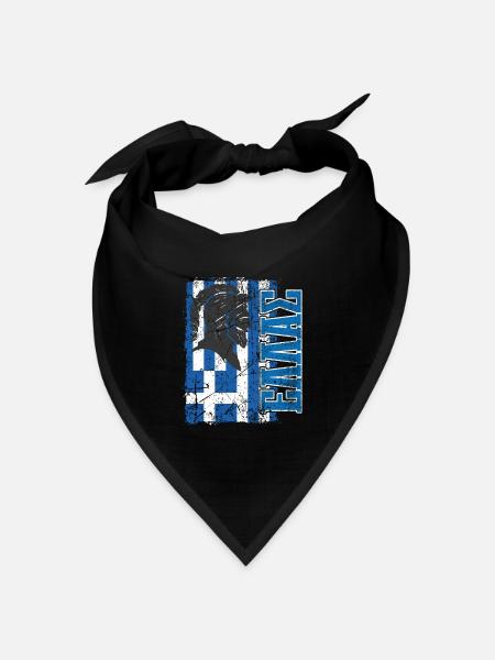 Griechenland Ellas - Bandana Dreieckstuch - Schwarz