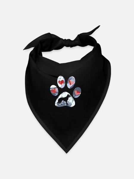 Hund, bester Feund Hundebesitzer Mann, Frau Hunde - Bandana Dreieckstuch - Schwarz