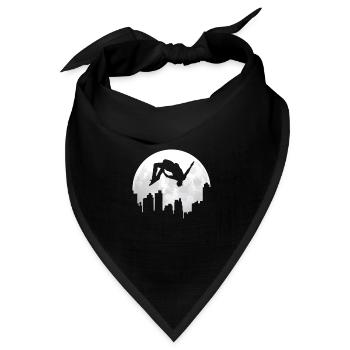 Parkour Parkur Parcur Sport Geschenk - Bandana Dreieckstuch - Schwarz - Vorne