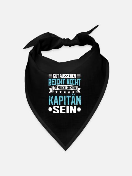 Kapitän - Bandana Dreieckstuch - Schwarz