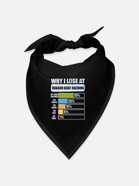 Lustiges Drachenboot-paddel - Bandana Dreieckstuch - Schwarz