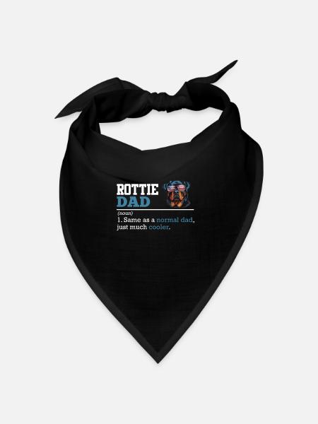 ROTTIE DAD Rottweiler Besitzer Rottweiler Freund - Bandana Dreieckstuch - Schwarz