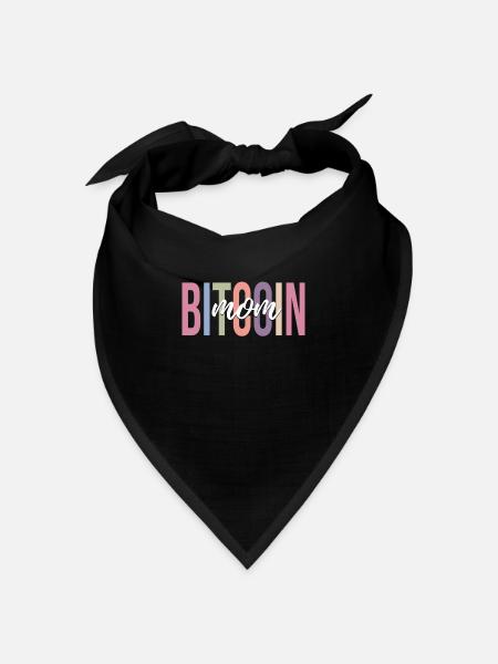 Kryptowährung Krypto Miner Bitcoin Mom - Bandana Dreieckstuch - Schwarz