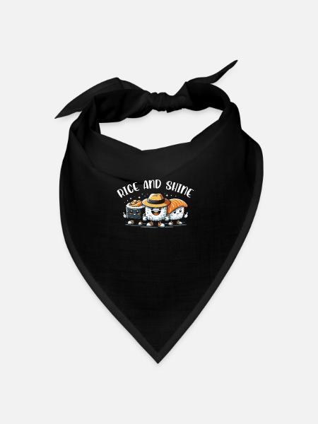 Sushi - Bandana Dreieckstuch - Schwarz