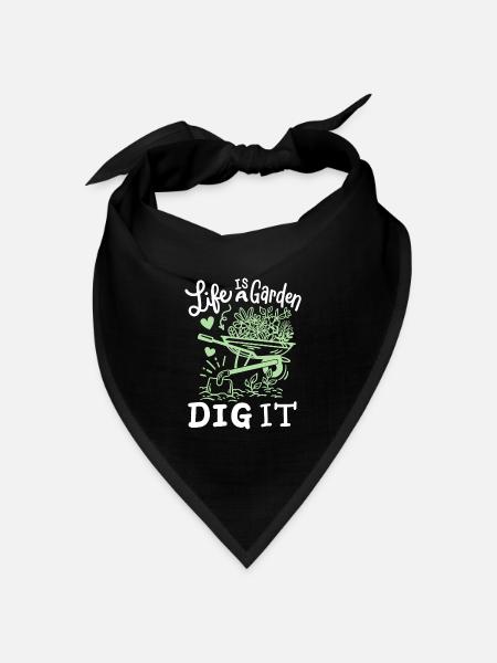 Garten Gartenarbeit - Bandana Dreieckstuch - Schwarz