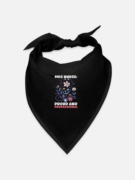 MDS-Krankenschwester MDS-Krankenschwester: Stolz und professionell - Bandana Dreieckstuch - Schwarz