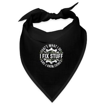 KFZ Mechaniker Mechatroniker Schrauber Sprüche - Bandana Dreieckstuch - Schwarz - Vorne