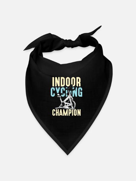 Cyclist Indoor Cycling Champion Loves Racing Bike - Bandana Dreieckstuch - Schwarz