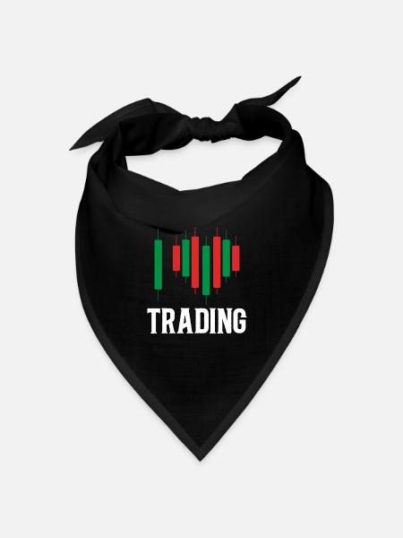 Trading Krypto Aktienmarkt Investor Day Trader - Bandana Dreieckstuch - Schwarz