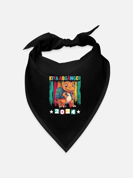 Kita Abgänger 2024 Einschulung 2024 - Bandana Dreieckstuch - Schwarz