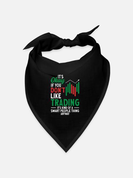Trading Krypto Aktienmarkt Investor Day Trader - Bandana Dreieckstuch - Schwarz