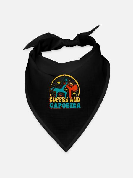 Kaffee und Capoeira - Bandana Dreieckstuch - Schwarz