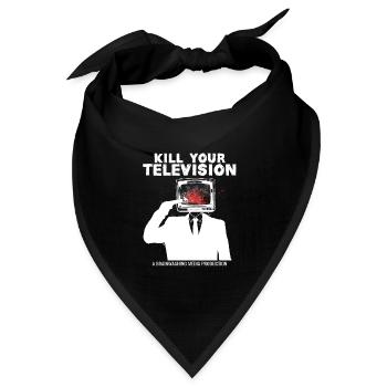 Brainwashing Kill your TV Fake News Portest - Bandana Dreieckstuch - Schwarz - Vorne